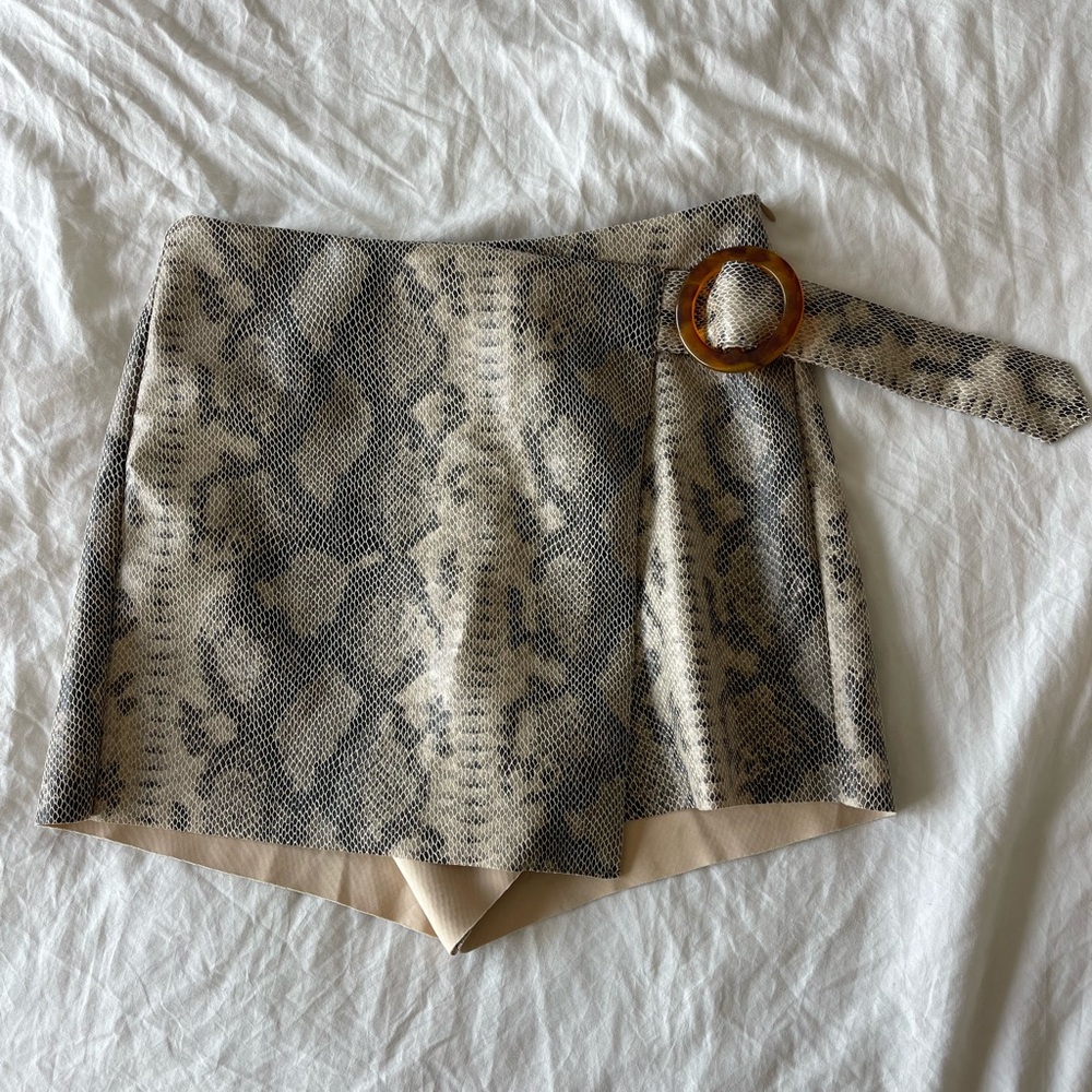 Zara Snakeskin Skort